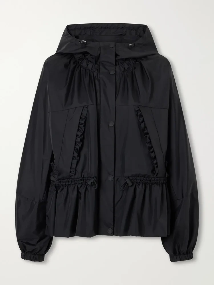 Imaginaire ruffled shell jacket
