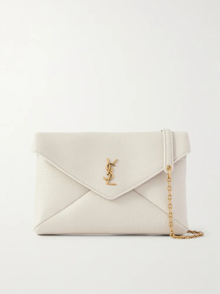 Cassandre textured-leather shoulder bag