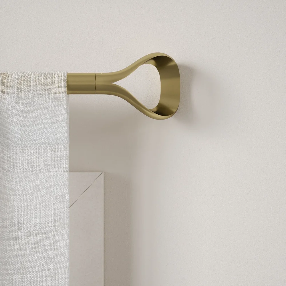 Loop Adjustable Curtain Rod, Gold