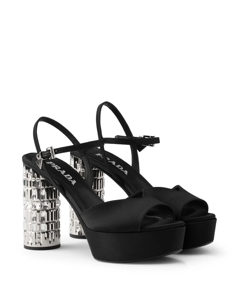 Satin Platform Sandals
