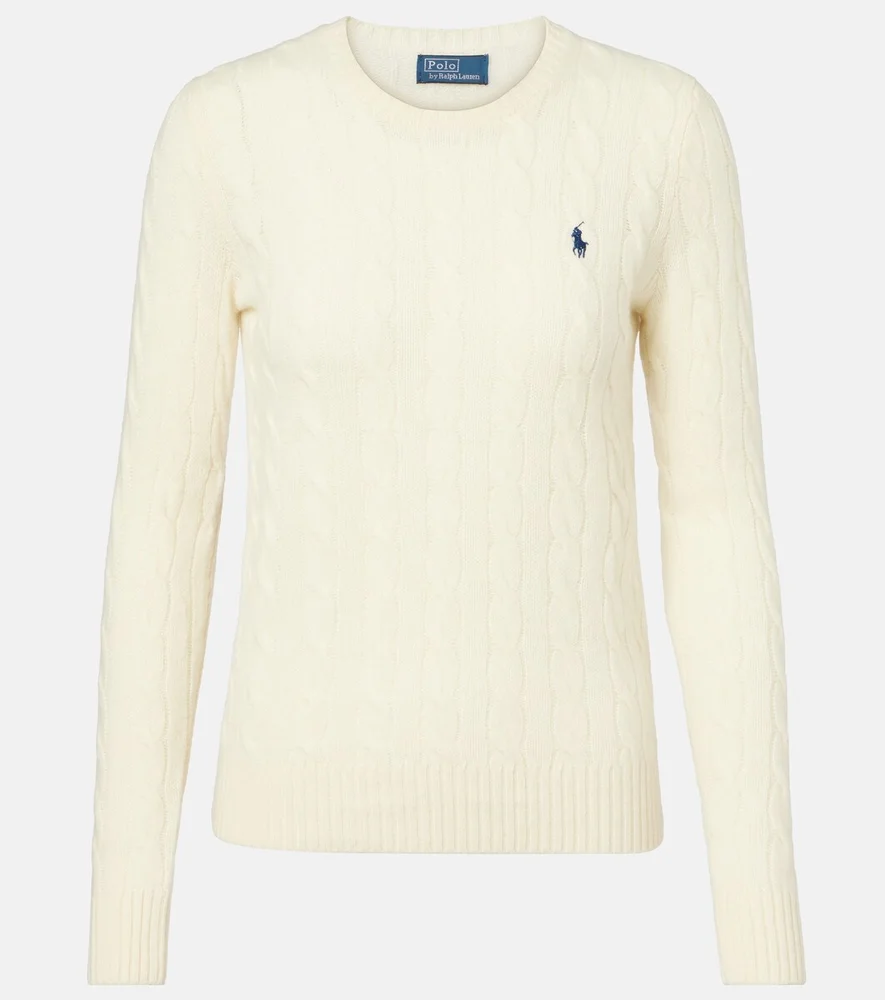 Pony cable-knit wool and cashmere sweater