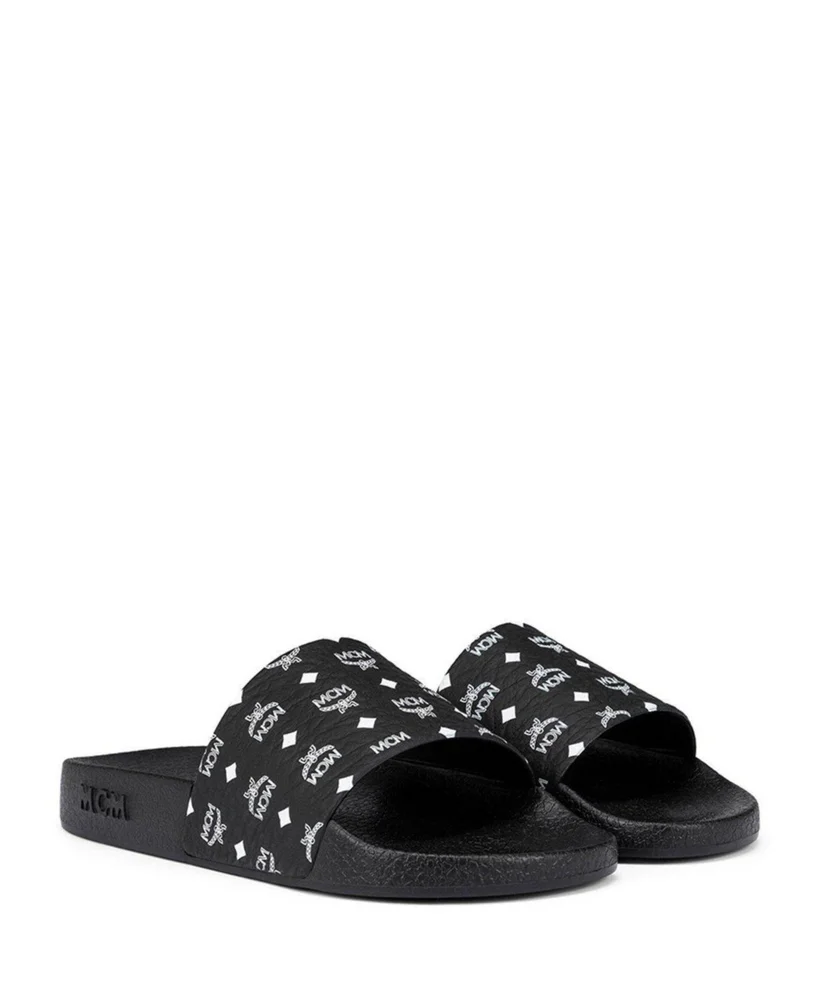 Monogram Print Rubber Slides