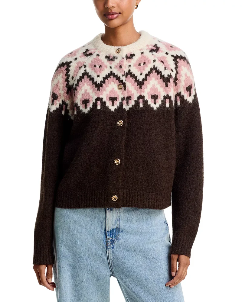 Fair Isle Crewneck Cardigan, Exclusive