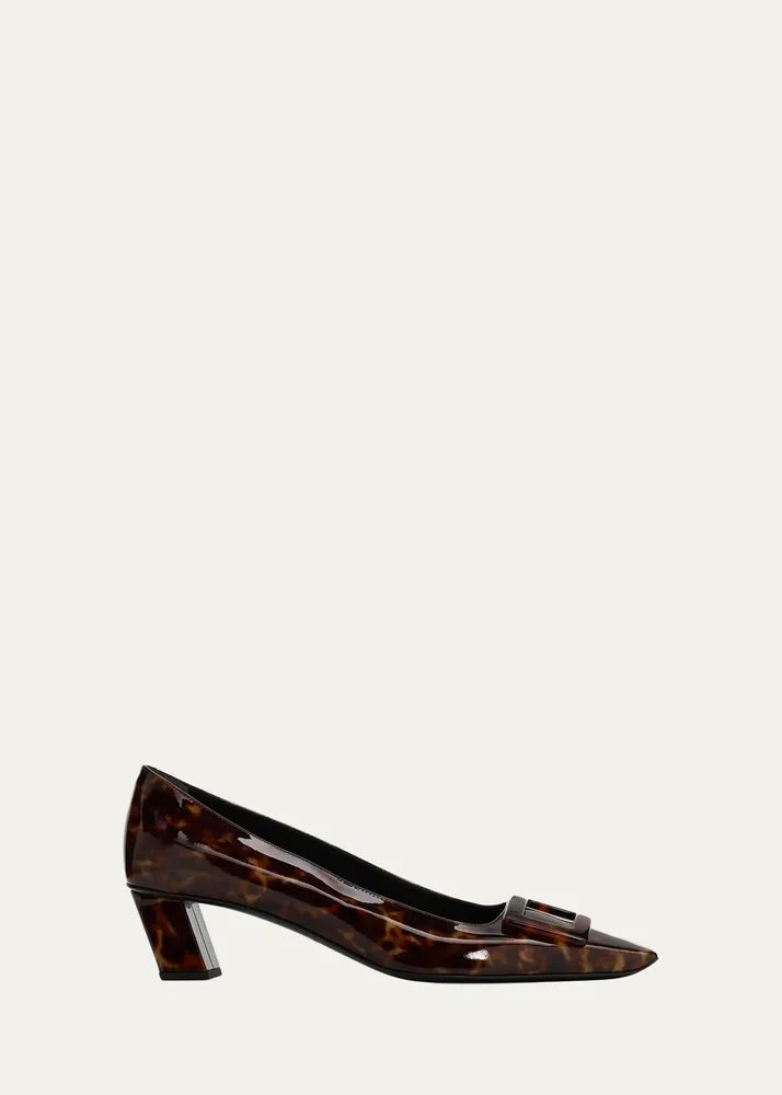 Belle Vivier 45MM Tortoiseshell-Print Patent Leather Pumps