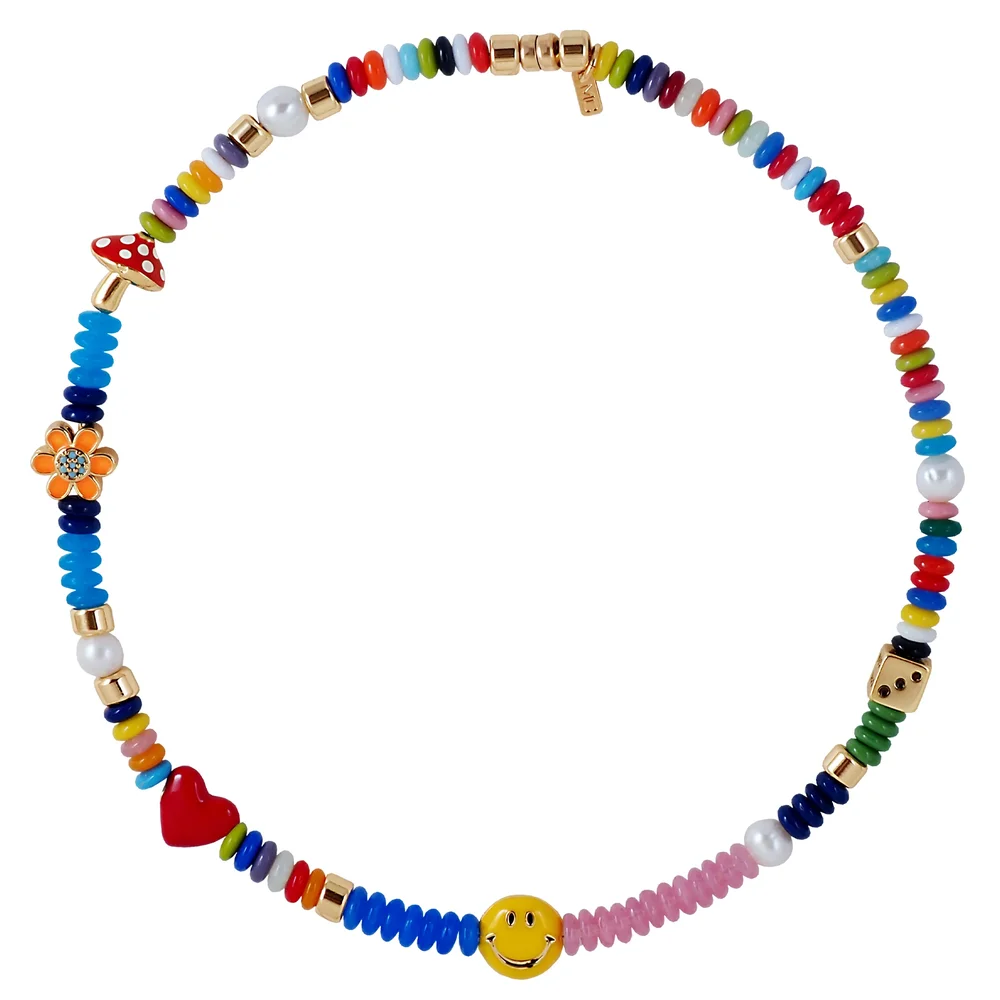 Enamel Beaded Necklace