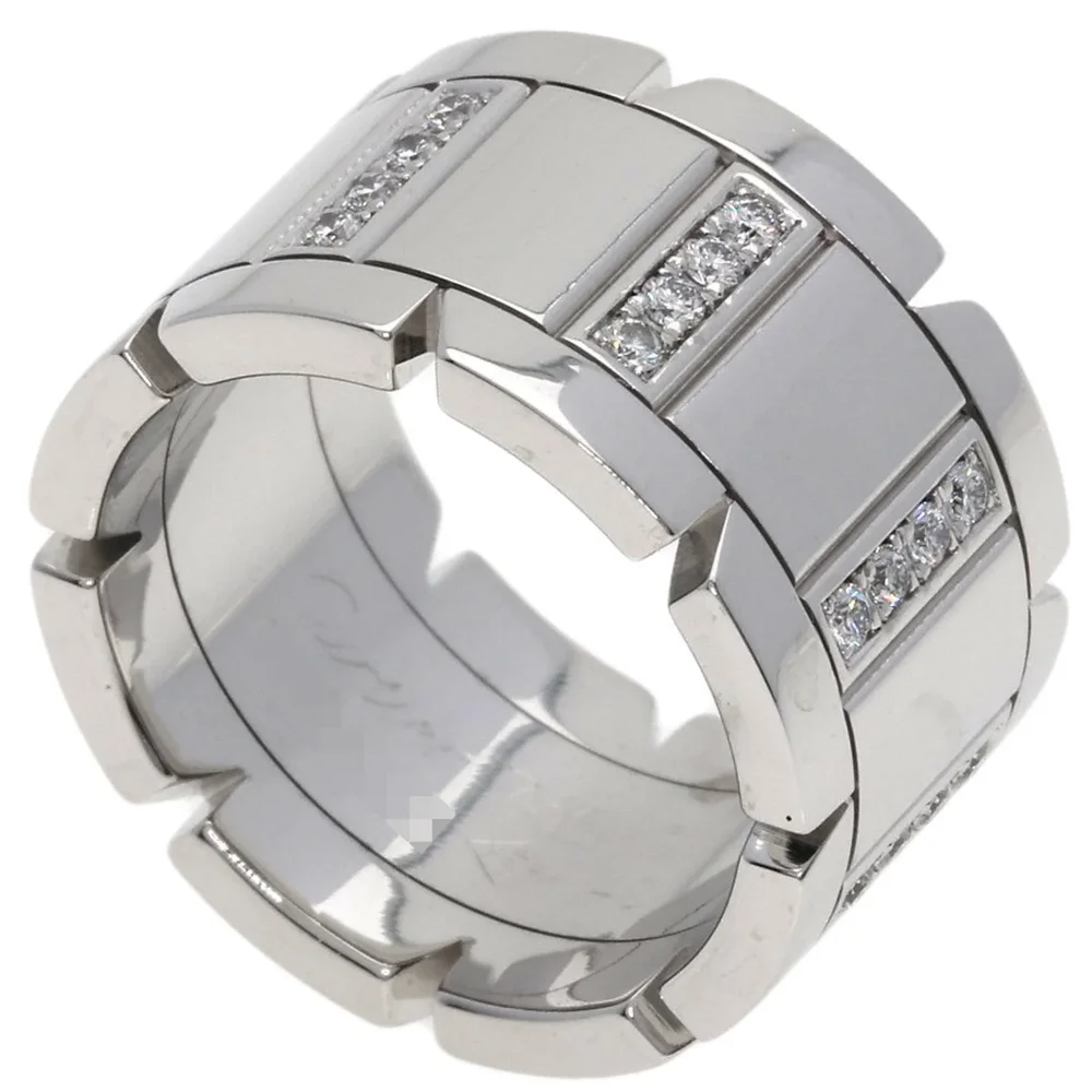 Pre-Owned Cartier Tank Française Ring 18K White Gold with Diamond