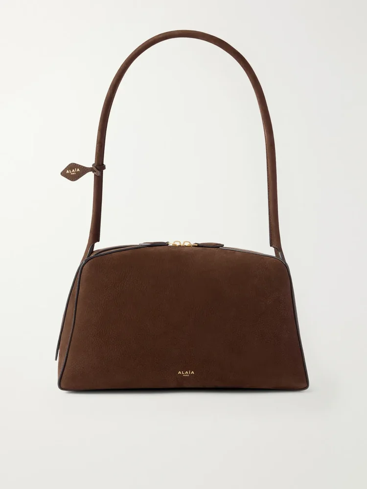 Le Bulldog medium nubuck shoulder bag