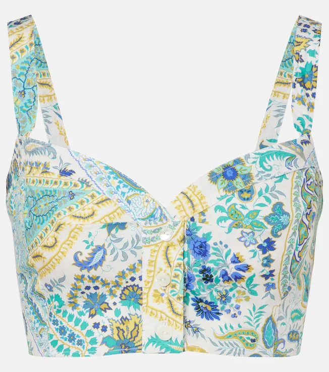 Floral cotton crop top