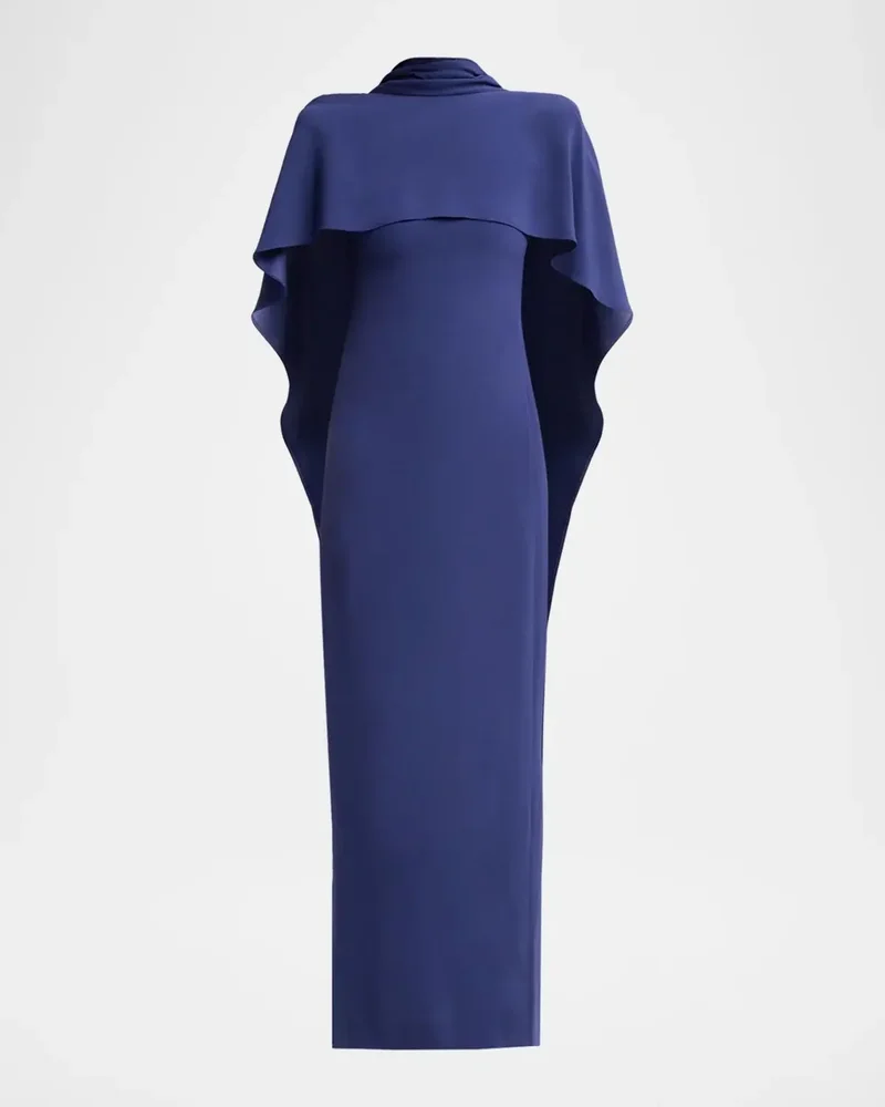 Enver Draped Satin Gown