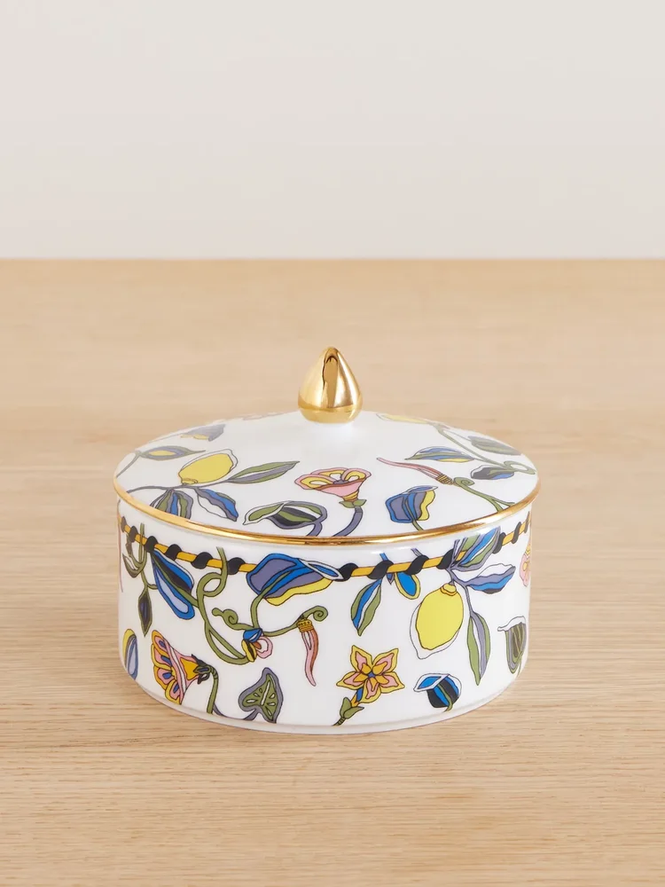 Goodie gold-plated porcelain jar