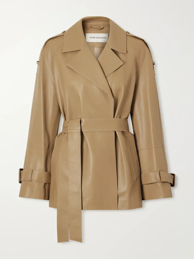 Nera leather cropped jacket