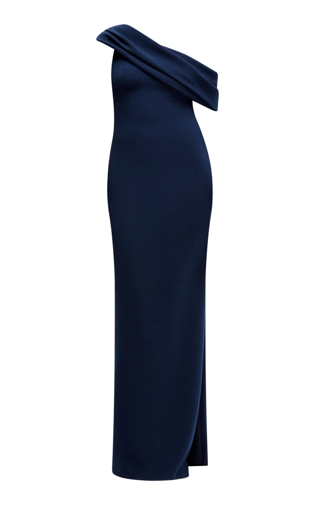 Draped Off-The-Shoulder Gown