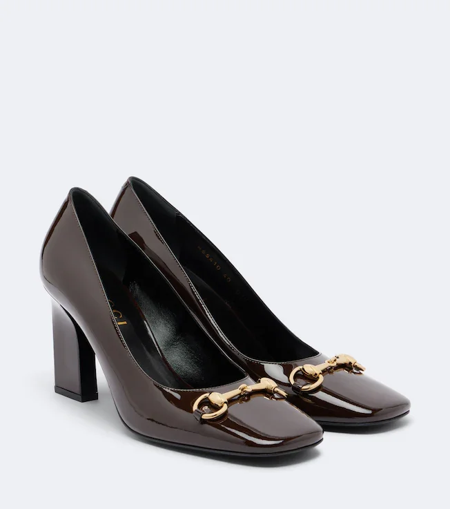 Signora Horsebit patent leather pumps