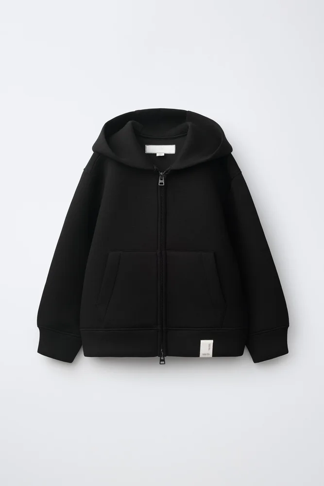 Neoprene Zip-Up Hoodie (Black)