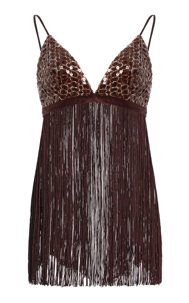 Exclusive Lindsay Crochet Sequin Top