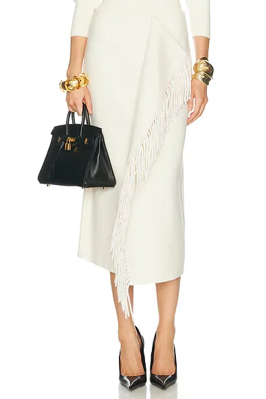Double-Faced Fringe Skirt