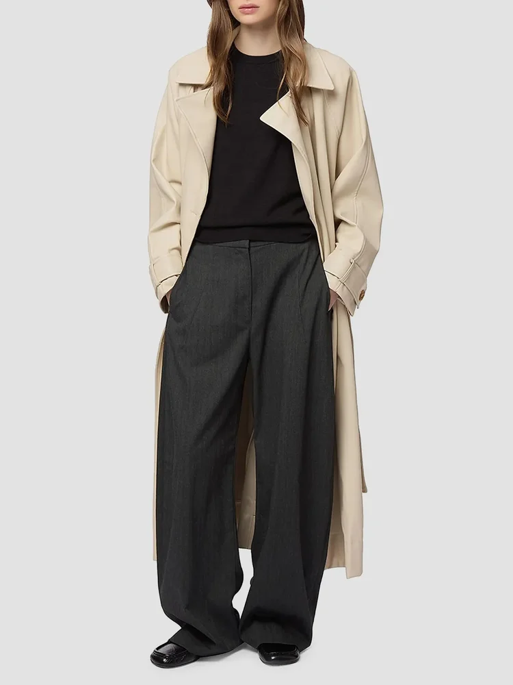 Lana Faux Leather Trench Coat