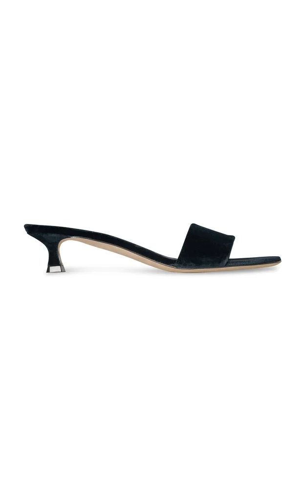 Combo Slide Two Velvet Sandals