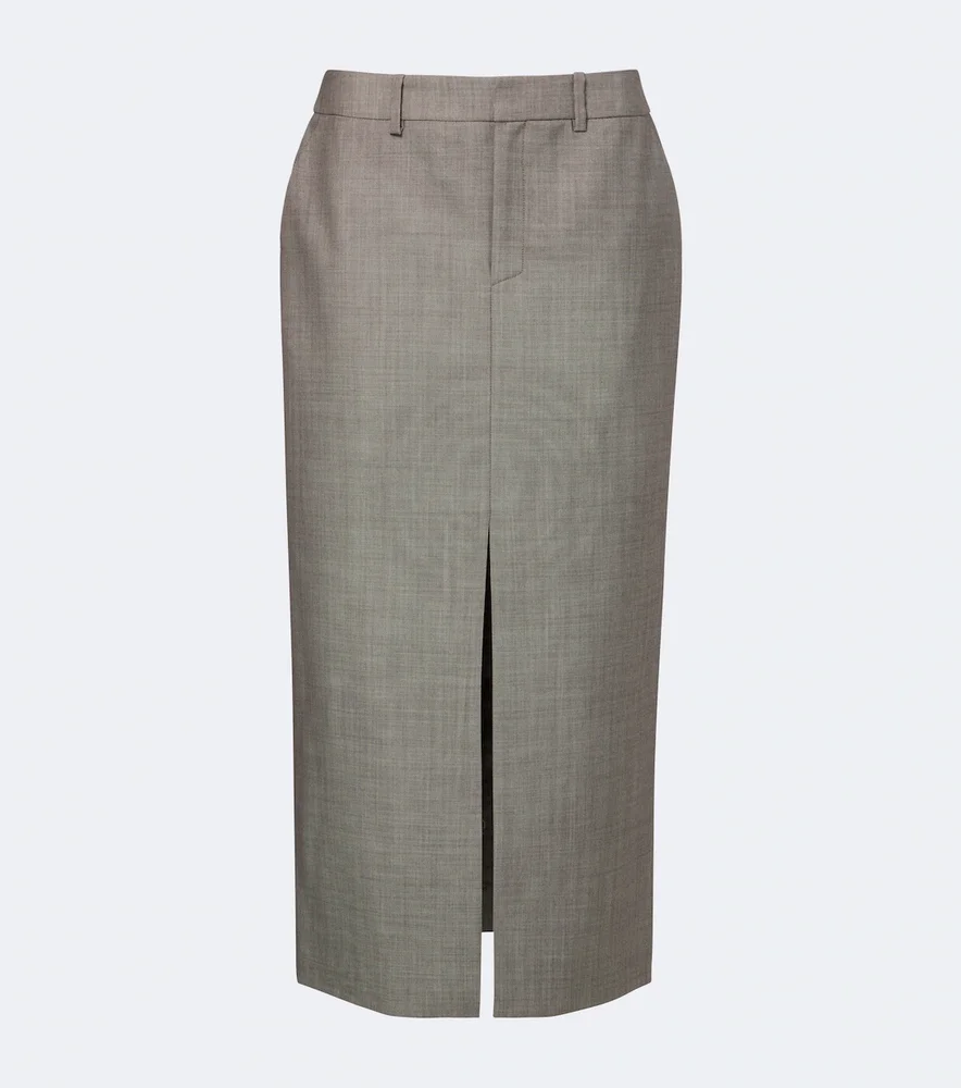 Maybelle wool pencil skirt