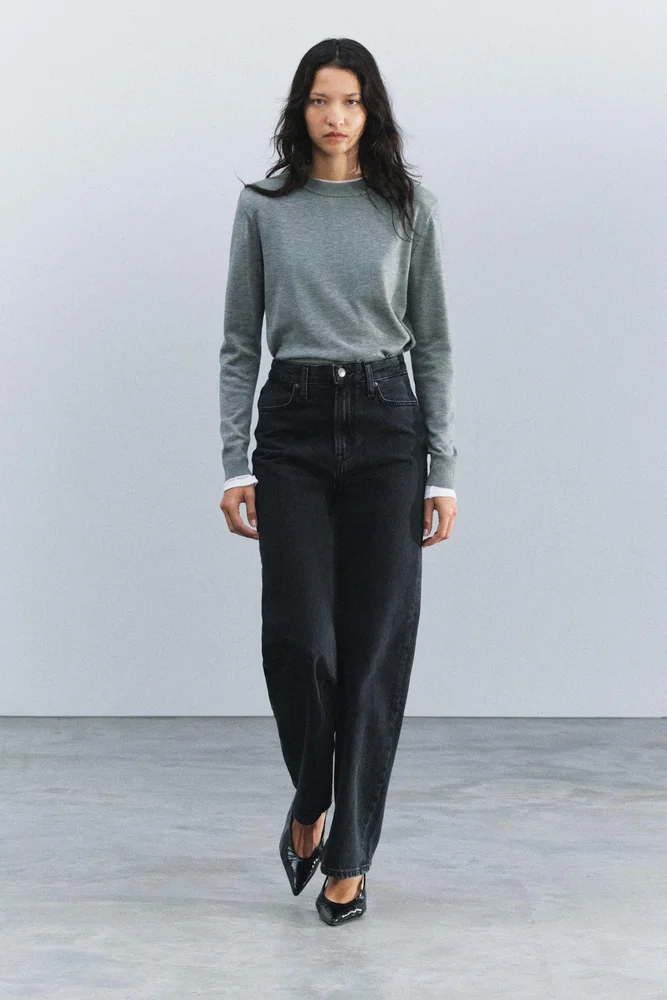 ZW COLLECTION HIGH-RISE STRAIGHT FIT JEANS
