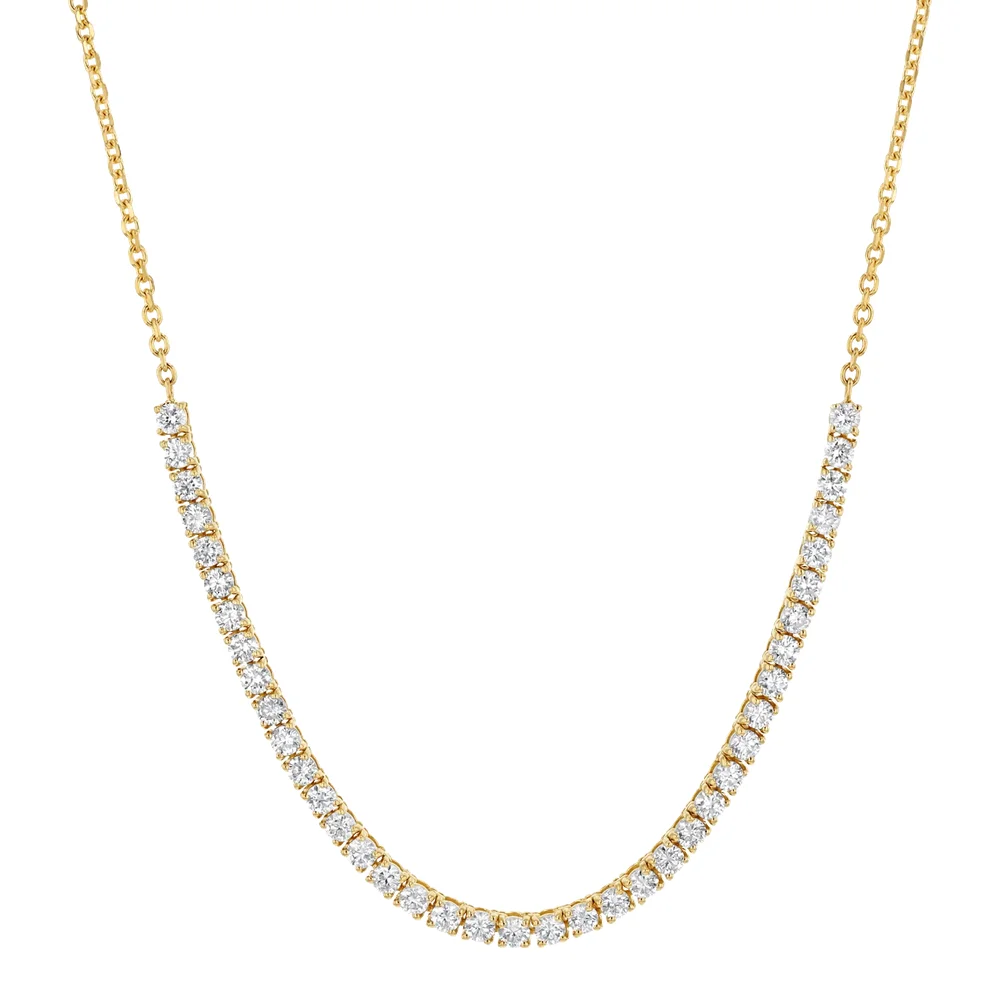 Babygold Large Diamond Tennis Chain Necklace