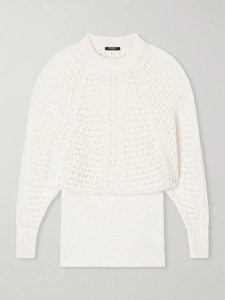 Crocheted mini dress