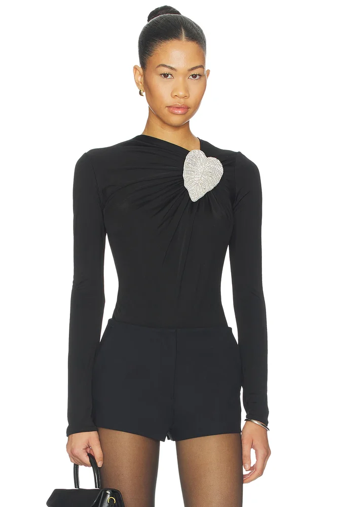 Crystal Leaf Long Sleeve Bodysuit