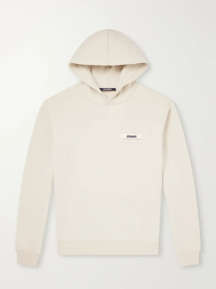Logo-Appliquéd Cotton-Jersey Hoodie