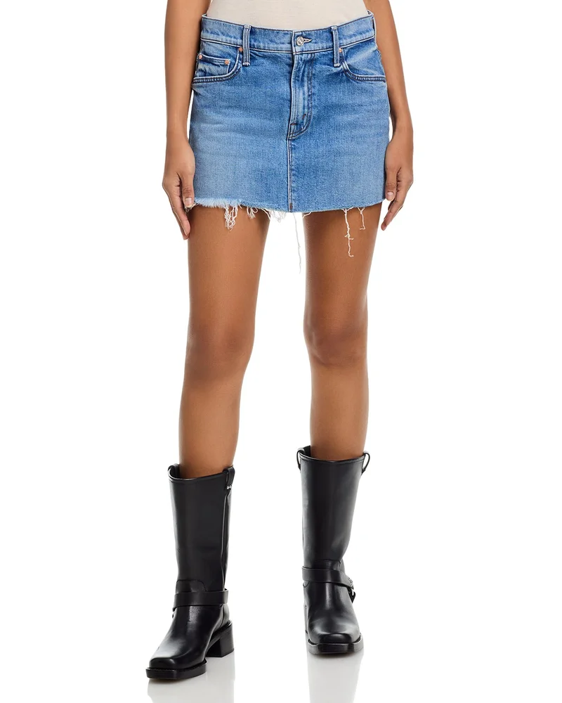 The Ditcher Mini Fray Denim Skirt