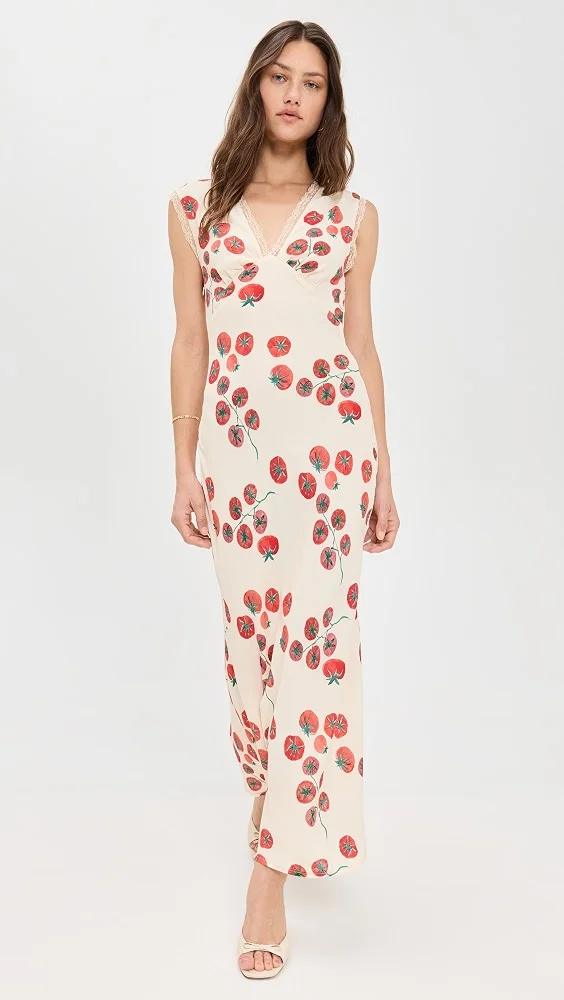 Vintage Lover Bias Cut Maxi Dress
