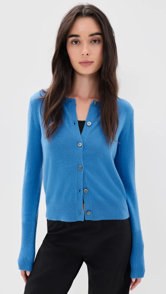 Solid Lean Lines Cashmere Cardigan