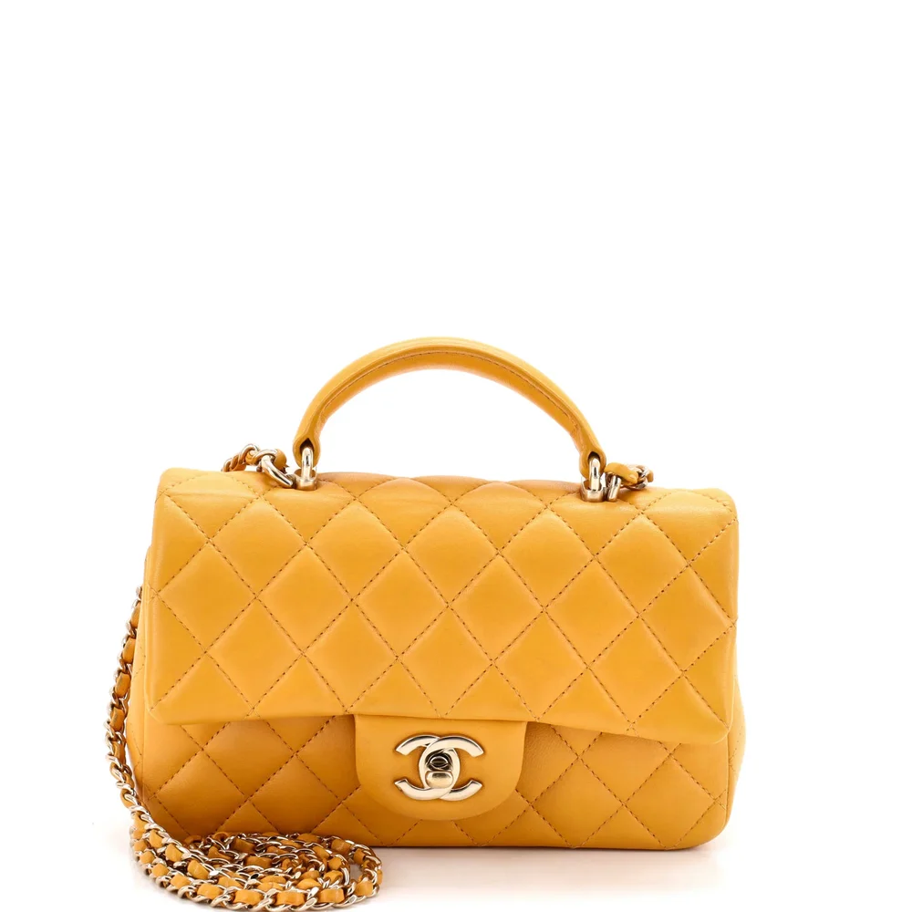 Pre-Owned Chanel Rectangular Mini Top Handle Flap Bag 20cm