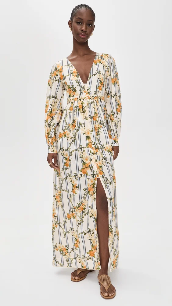Frambuesa Valle Linen Dress
