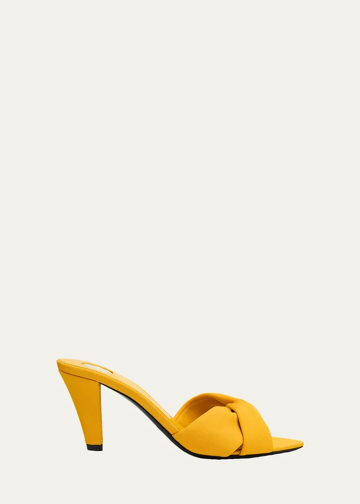 75mm Franciane Satin Mule Sandals