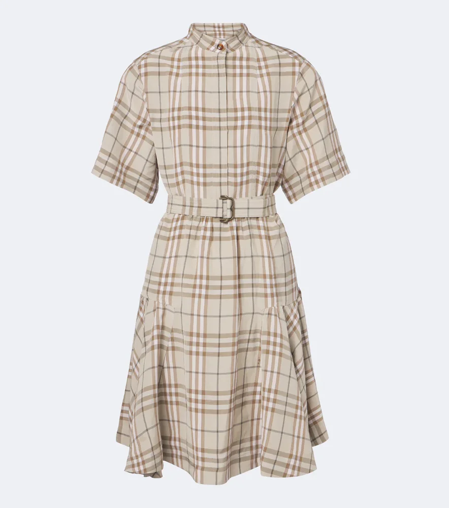 Burberry Check belted minidress