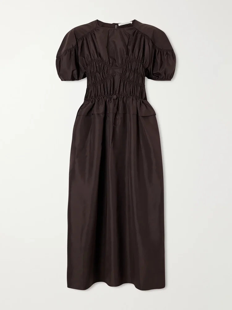CBBetsy gathered faille midi dress