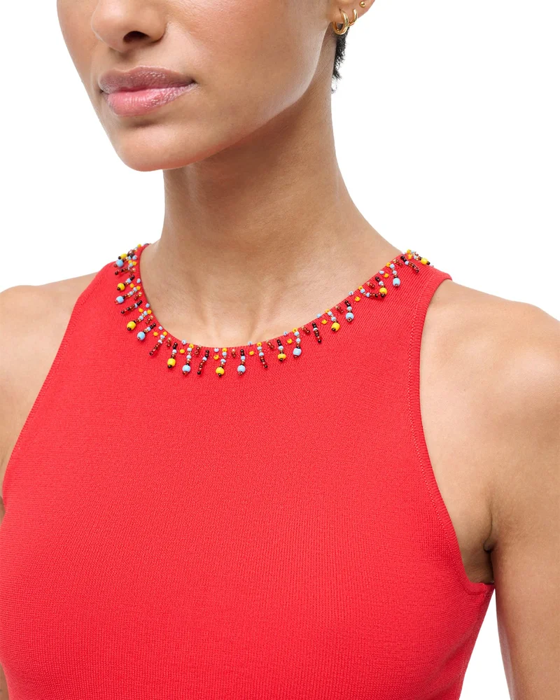 Reina Beaded Trim Top
