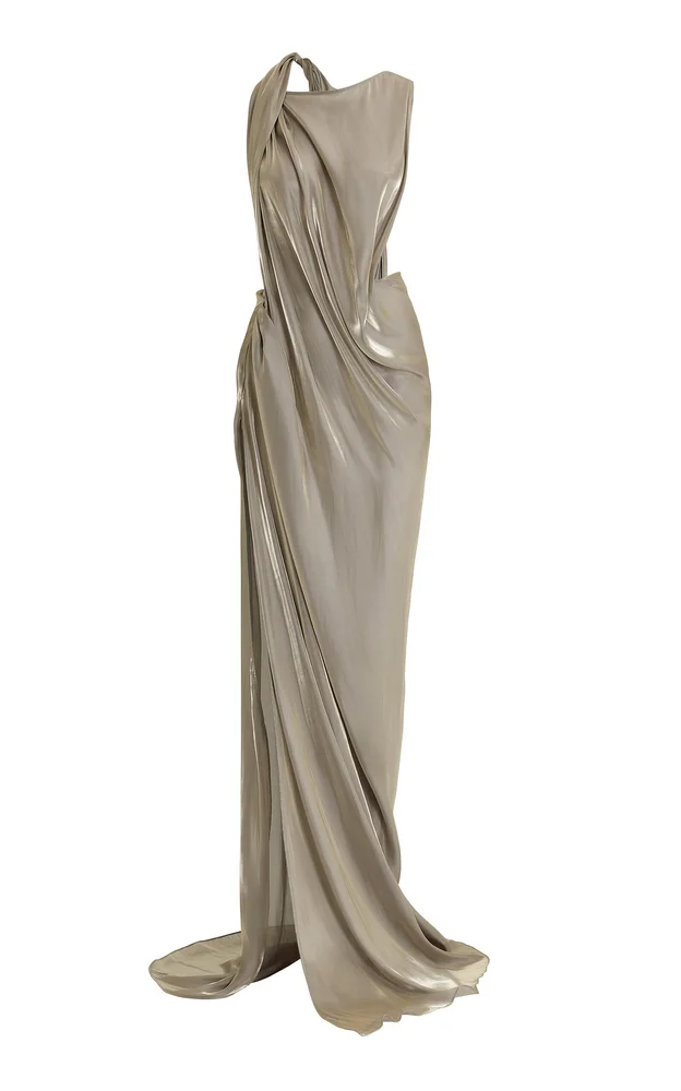 Glow Up Draped Satin Gown