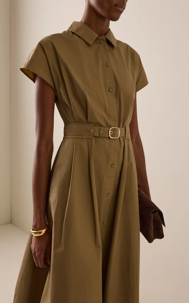 Sawyer Belted Cotton Midi Dress