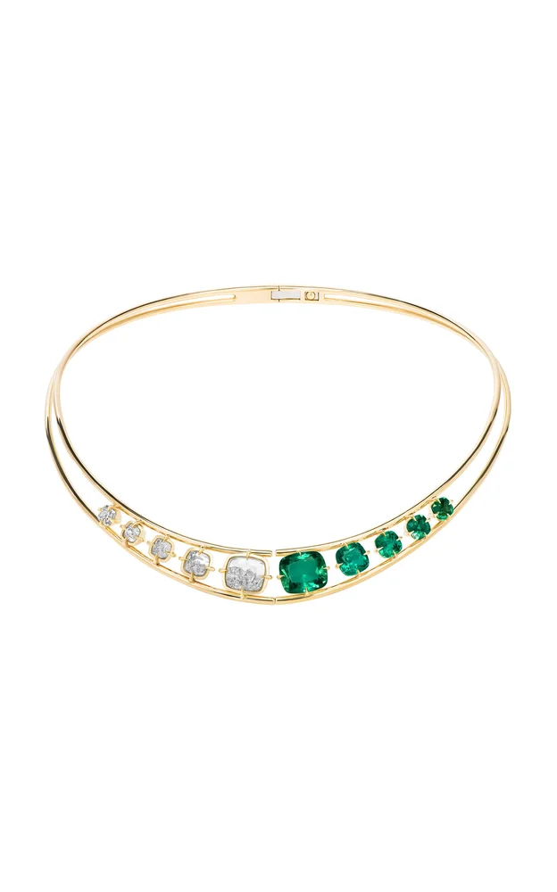 18k Gold ITA Collar Necklace