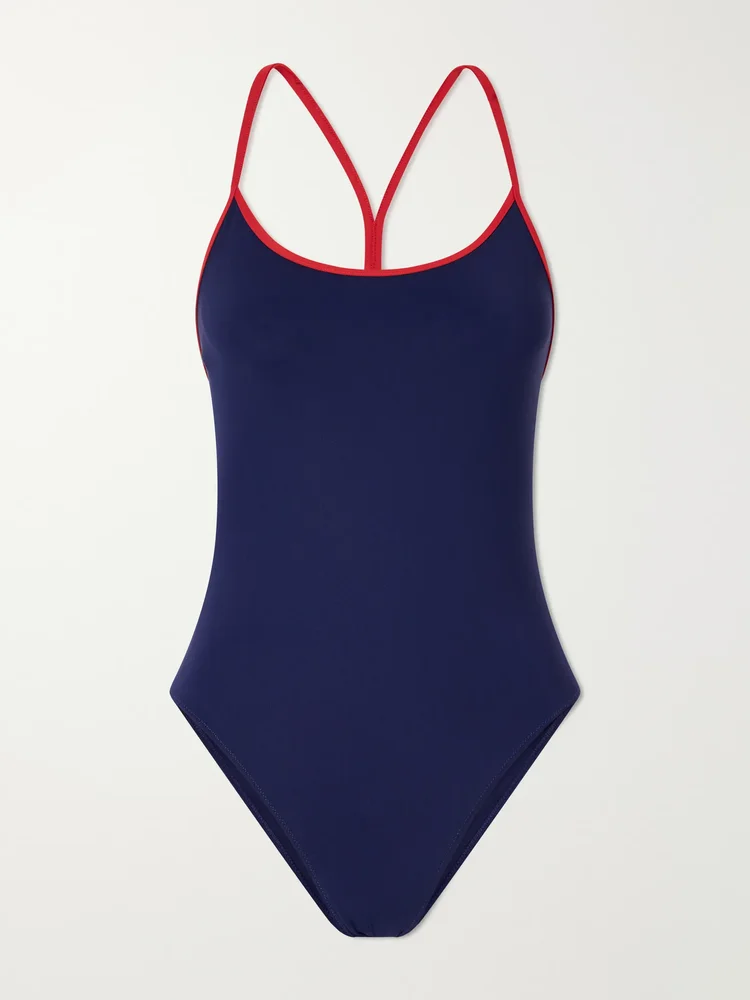 Racerback stretch swimsuit