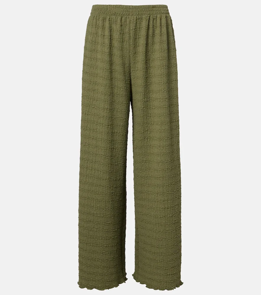 Amaya sheer wide-leg pants