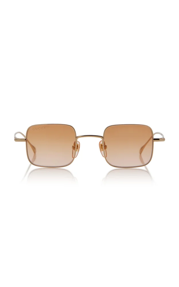Square-Frame Metal Sunglasses
