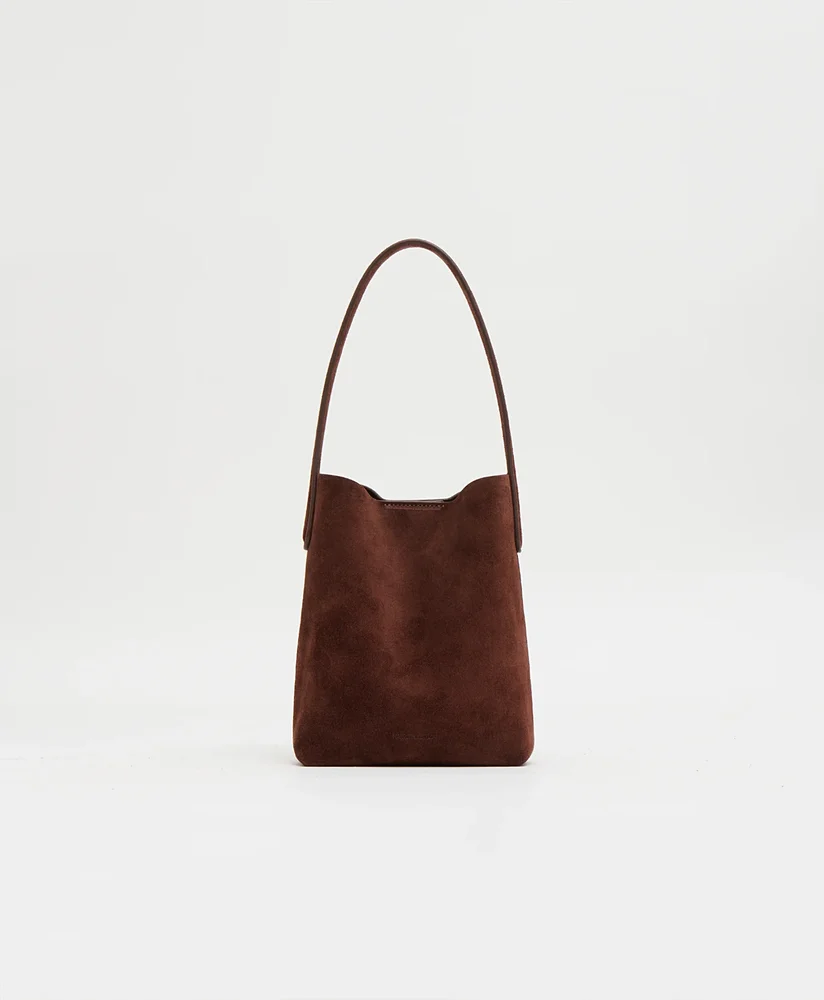 Mini Everyday Cabas, Chocolate Suede