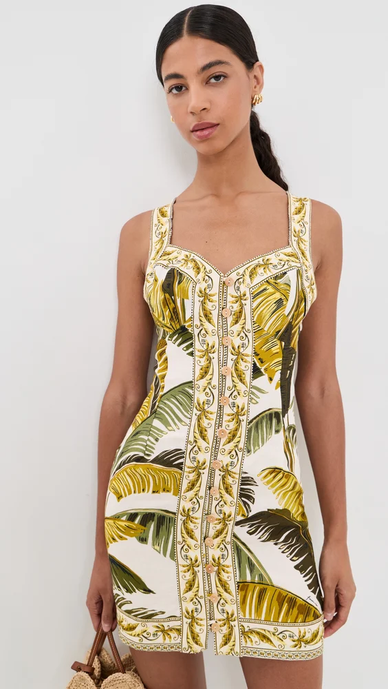 Trancoso Sand Linen Mini Dress