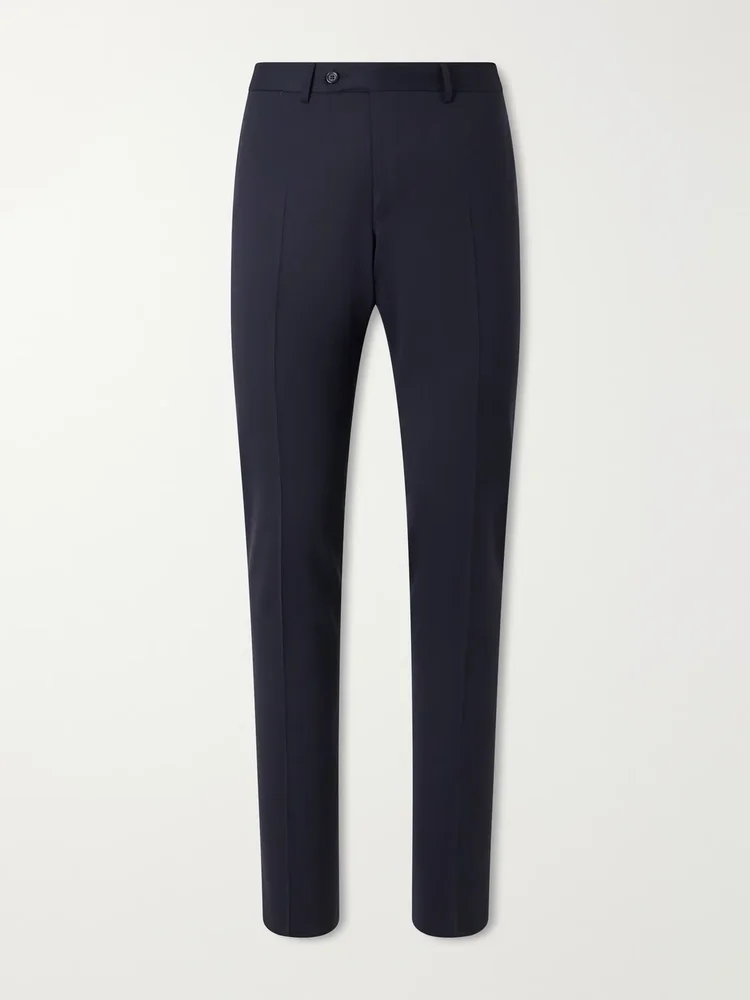 Straight-Leg Wool-Blend Twill Trousers