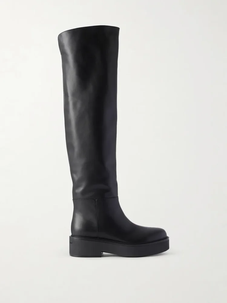 20 leather knee boots