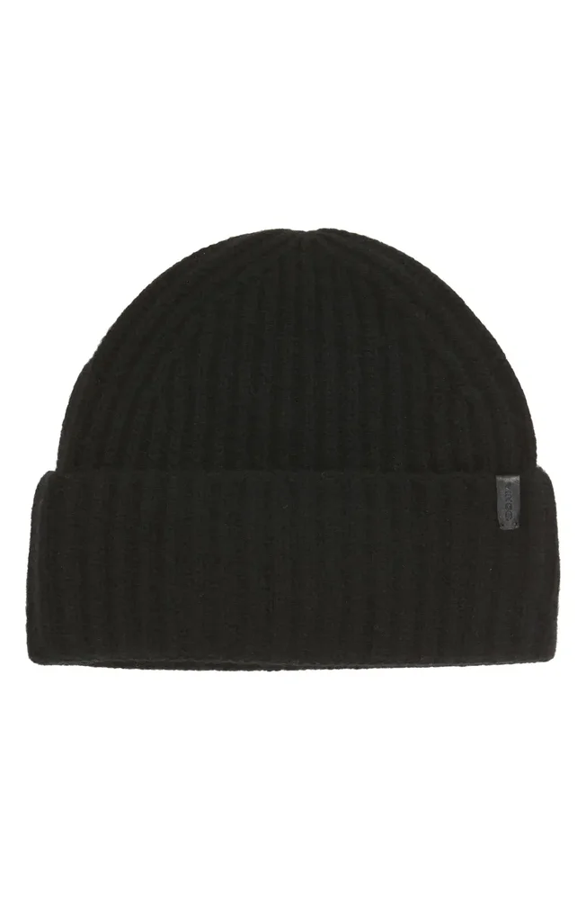 Boiled Cashmere Chunky Rib Beanie