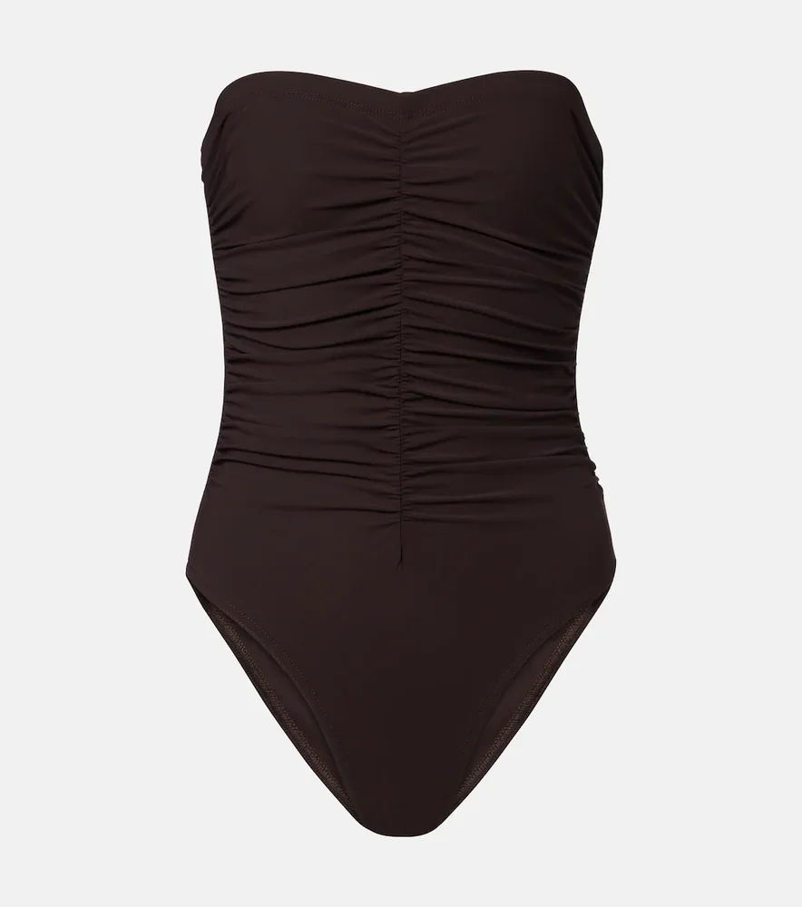 Ruched bandeau swimsuit