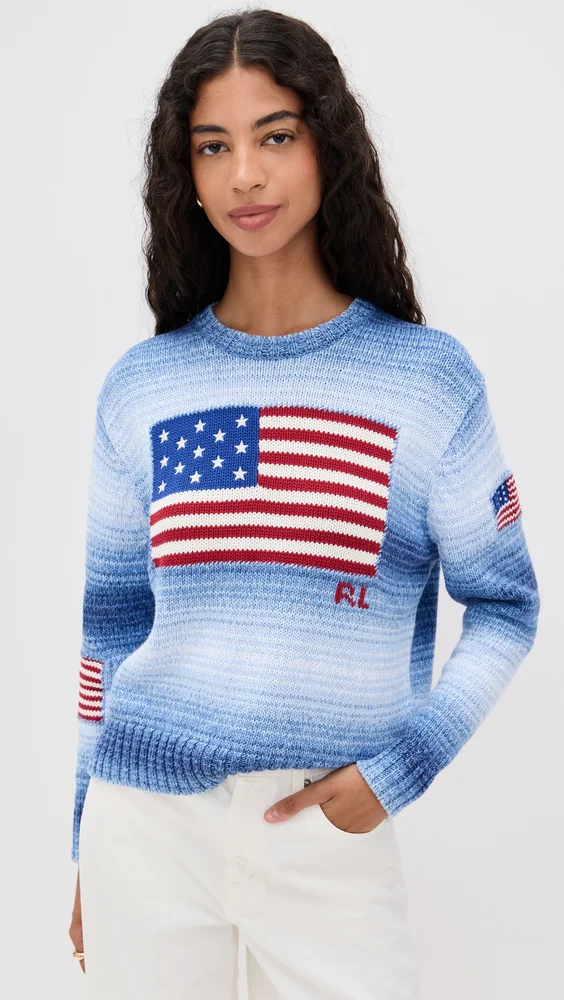 Cotton Ombre Flag Sweater